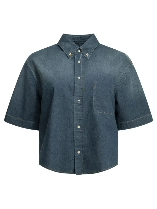 Casual Denim Shirt Shirts Blue made by Maison Margiela