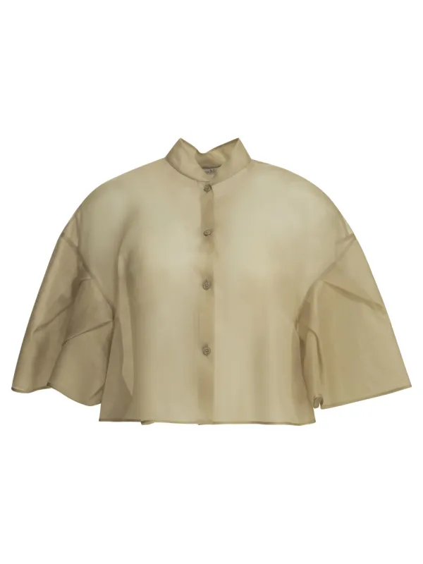 Silk Blouse Shirts Beige made by MaxMara