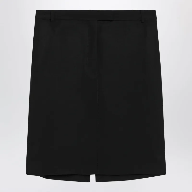 Black Wool And Mohair Skirt made by Salvatore Ferragamo