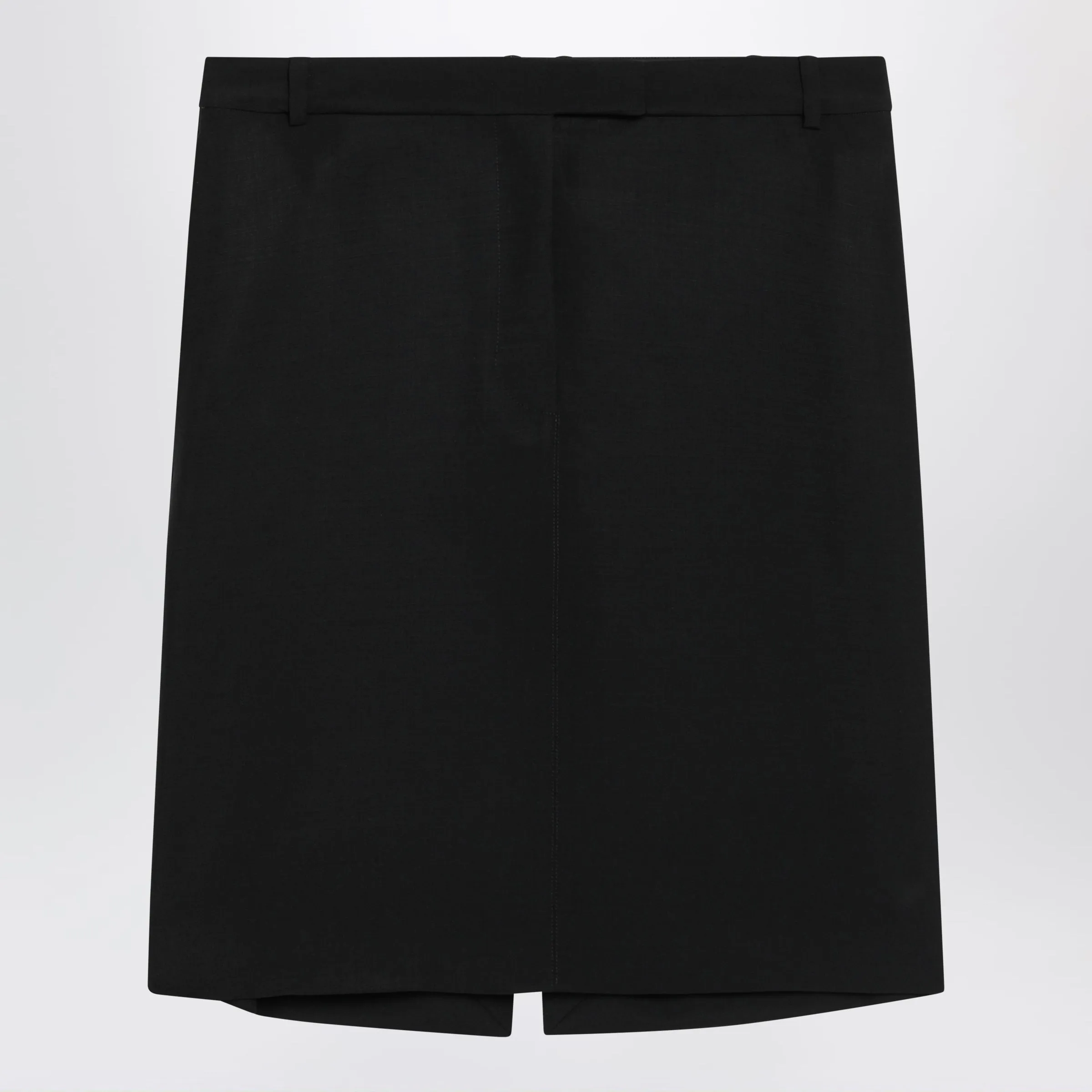 Black Wool And Mohair Skirt sold by Wanan Luxury