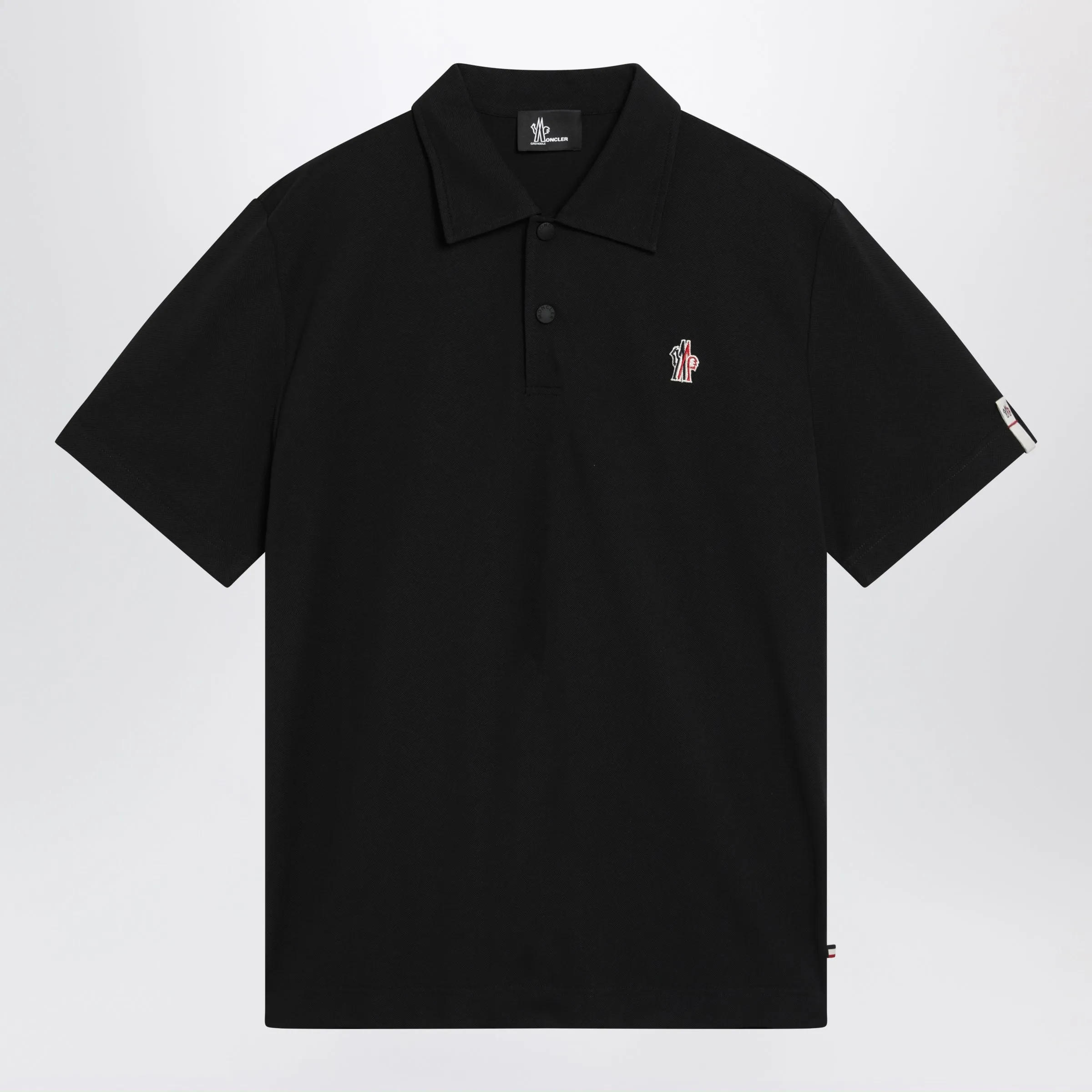 Black Polo Shirt With Logo Patch sold by Wanan Luxury