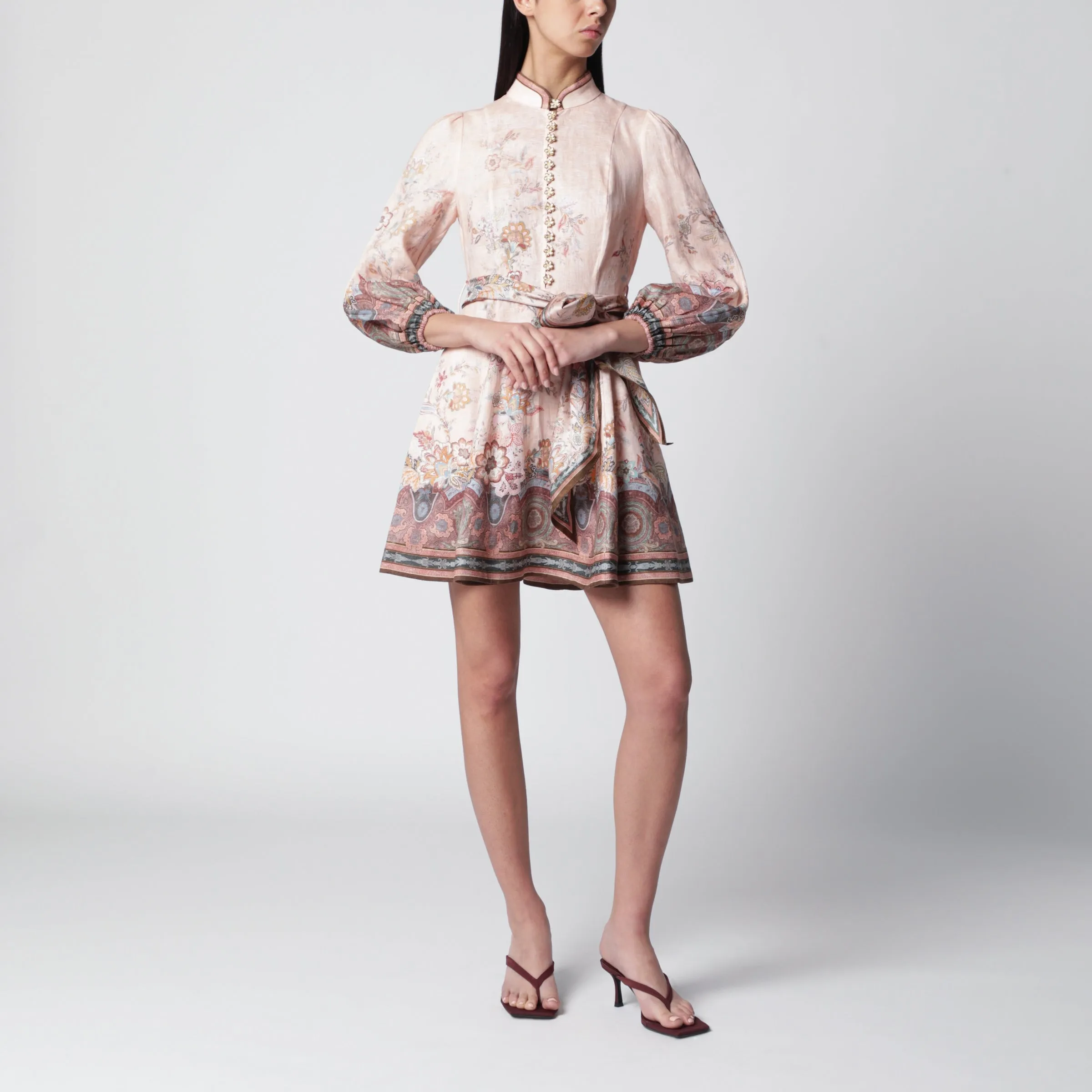 Pink Paisley Alchemy Mini Dress sold by Wanan Luxury