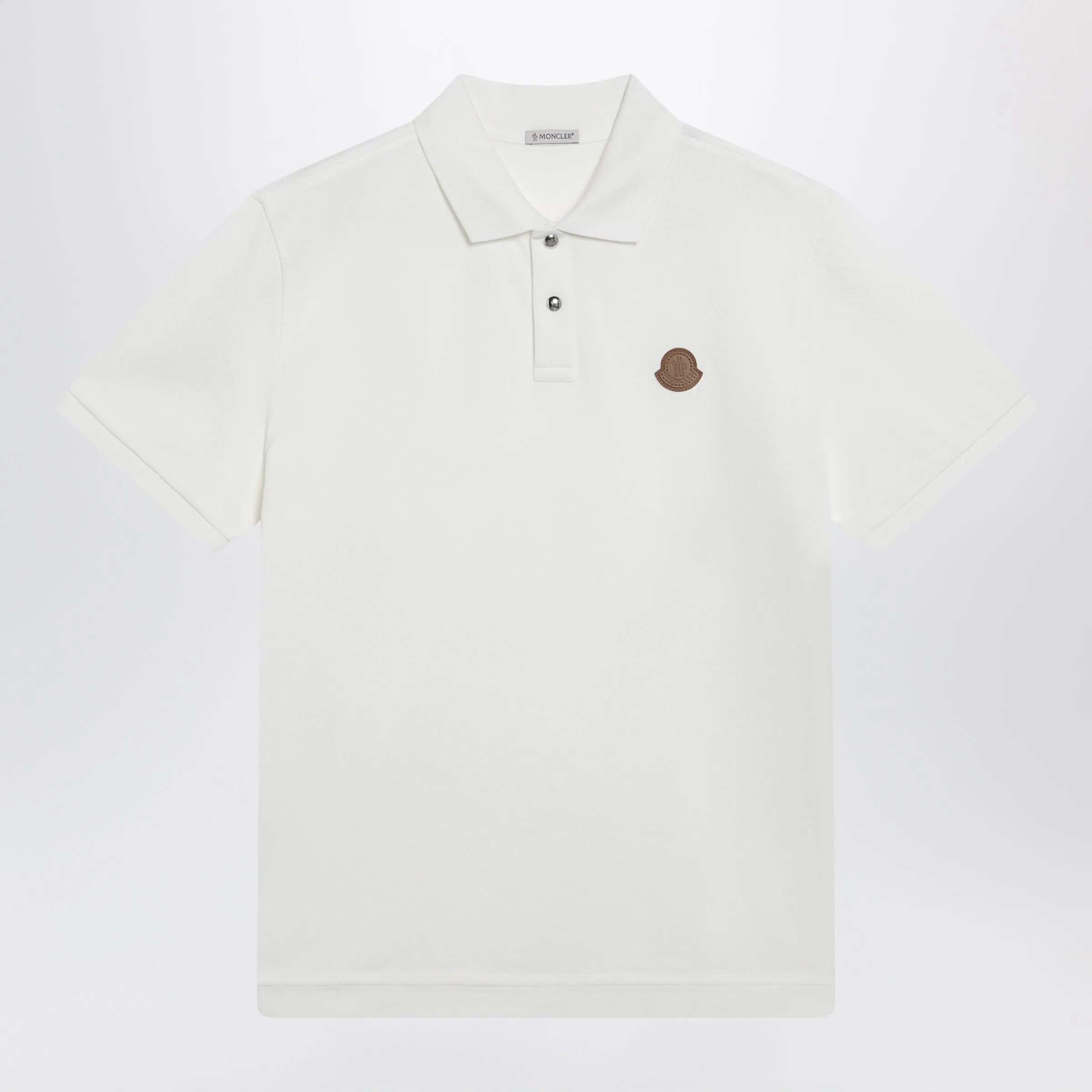 White Cotton Piqué Polo Shirt With Logo Patch sold by Wanan Luxury
