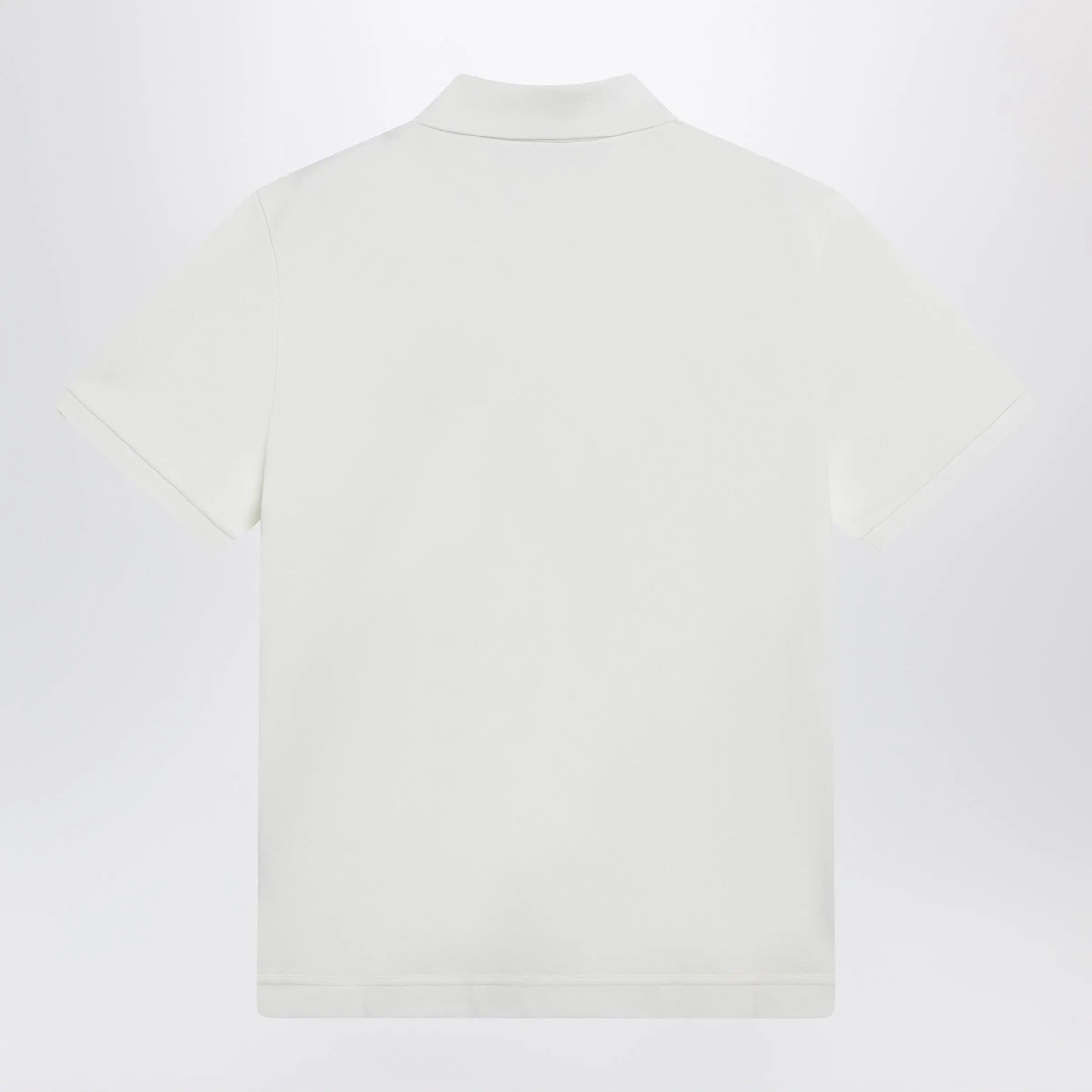 White Cotton Piqué Polo Shirt With Logo Patch sold by Wanan Luxury product image thumbnail 2
