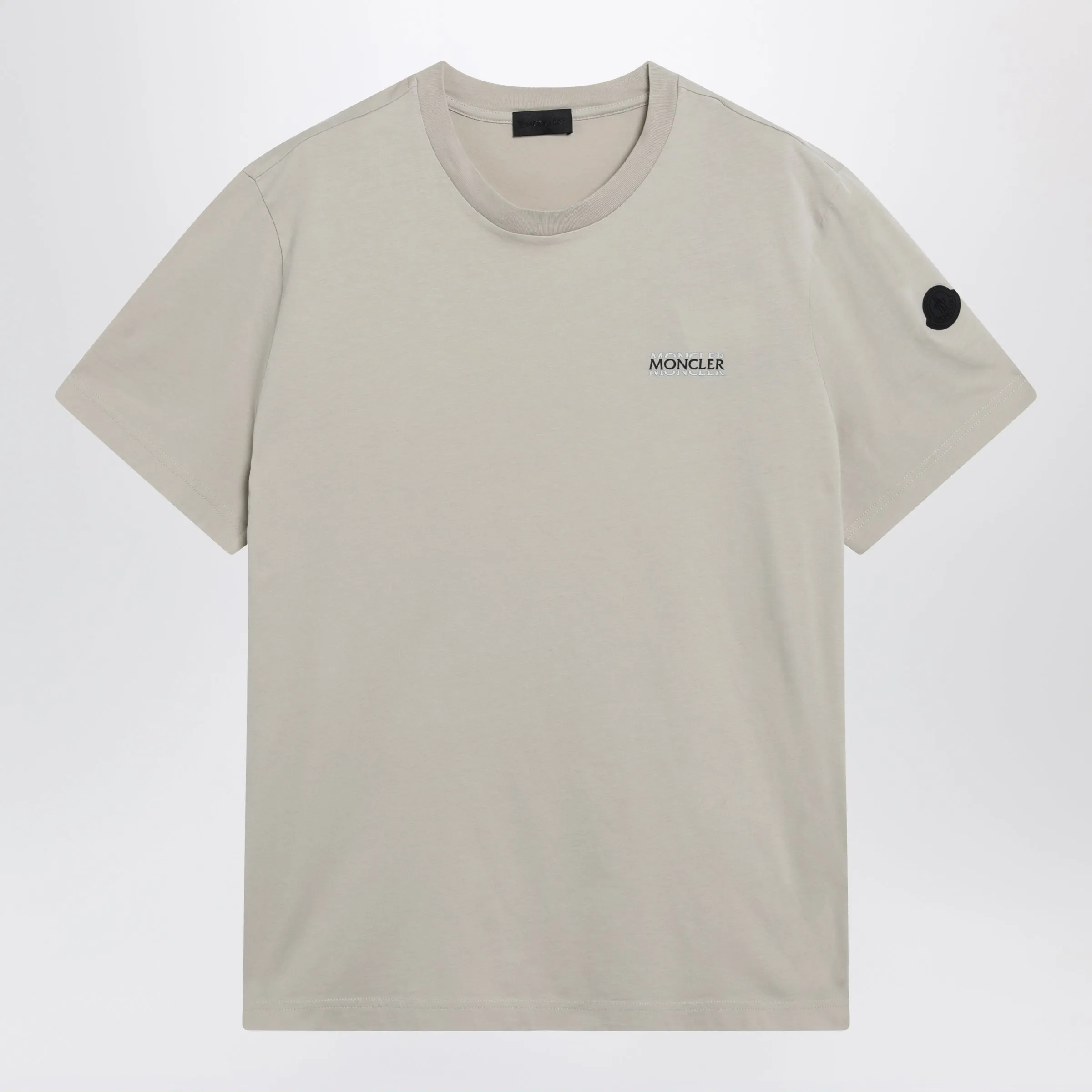 Light Beige Crewneck T-Shirt With Logo sold by Wanan Luxury