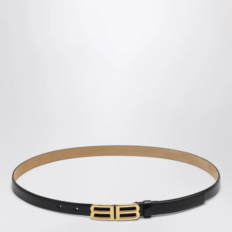 Bolero Bb Calfskin Leather Belt In Black made by Balenciaga