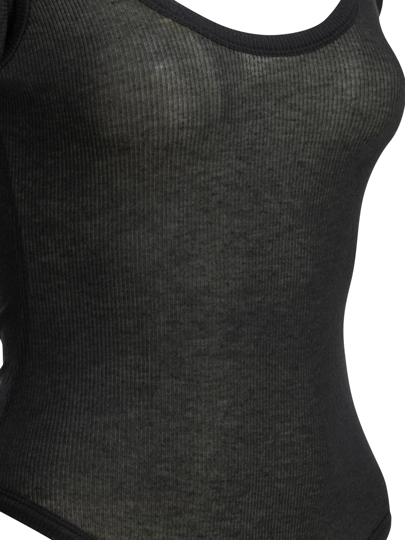 Cashmere Blend Bodysuit Tops Black sold by Wanan Luxury product image thumbnail 3