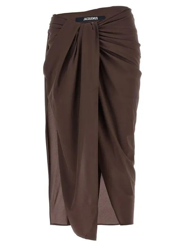 Le Jupe ParéO Skirts Brown made by Jacquemus