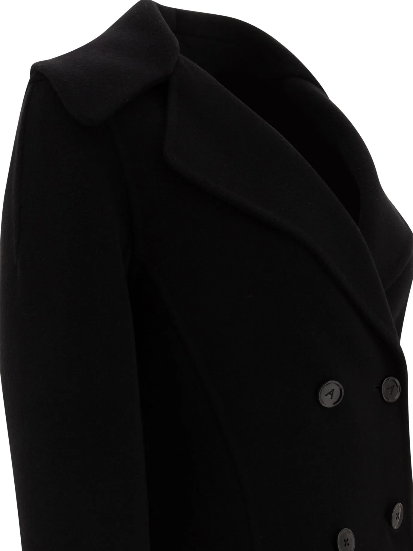 Double-Breasted Coat Jackets And Coats Black sold by Wanan Luxury product image thumbnail 4