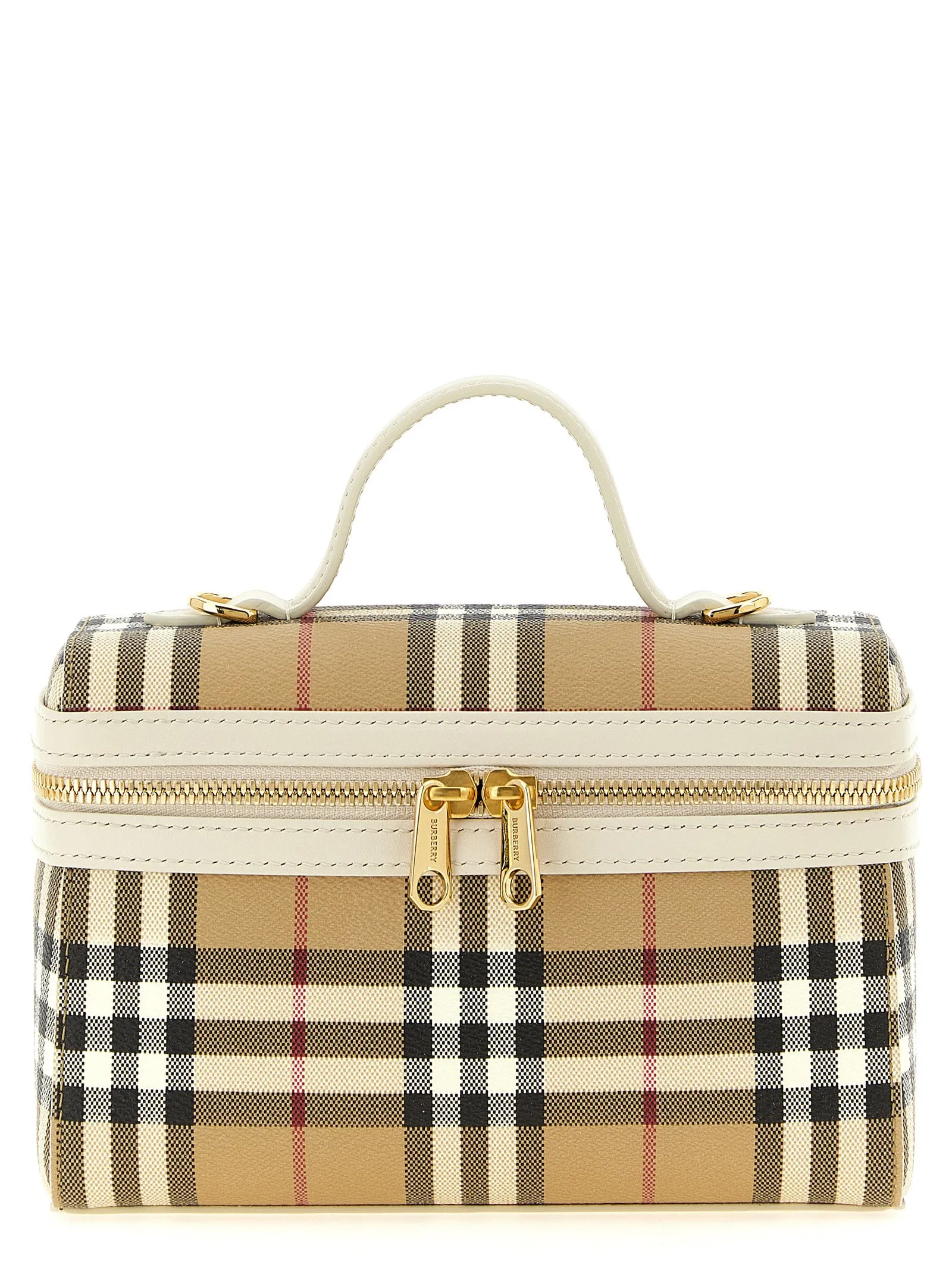 Vanity Check Hand Bags Beige sold by Wanan Luxury