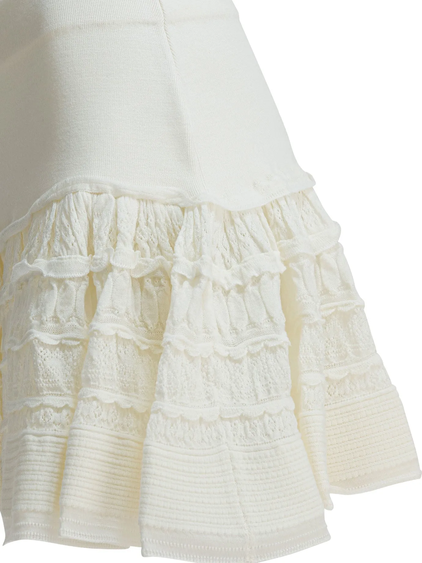 Miniskirt With Ruffles Skirts White sold by Wanan Luxury product image thumbnail 4