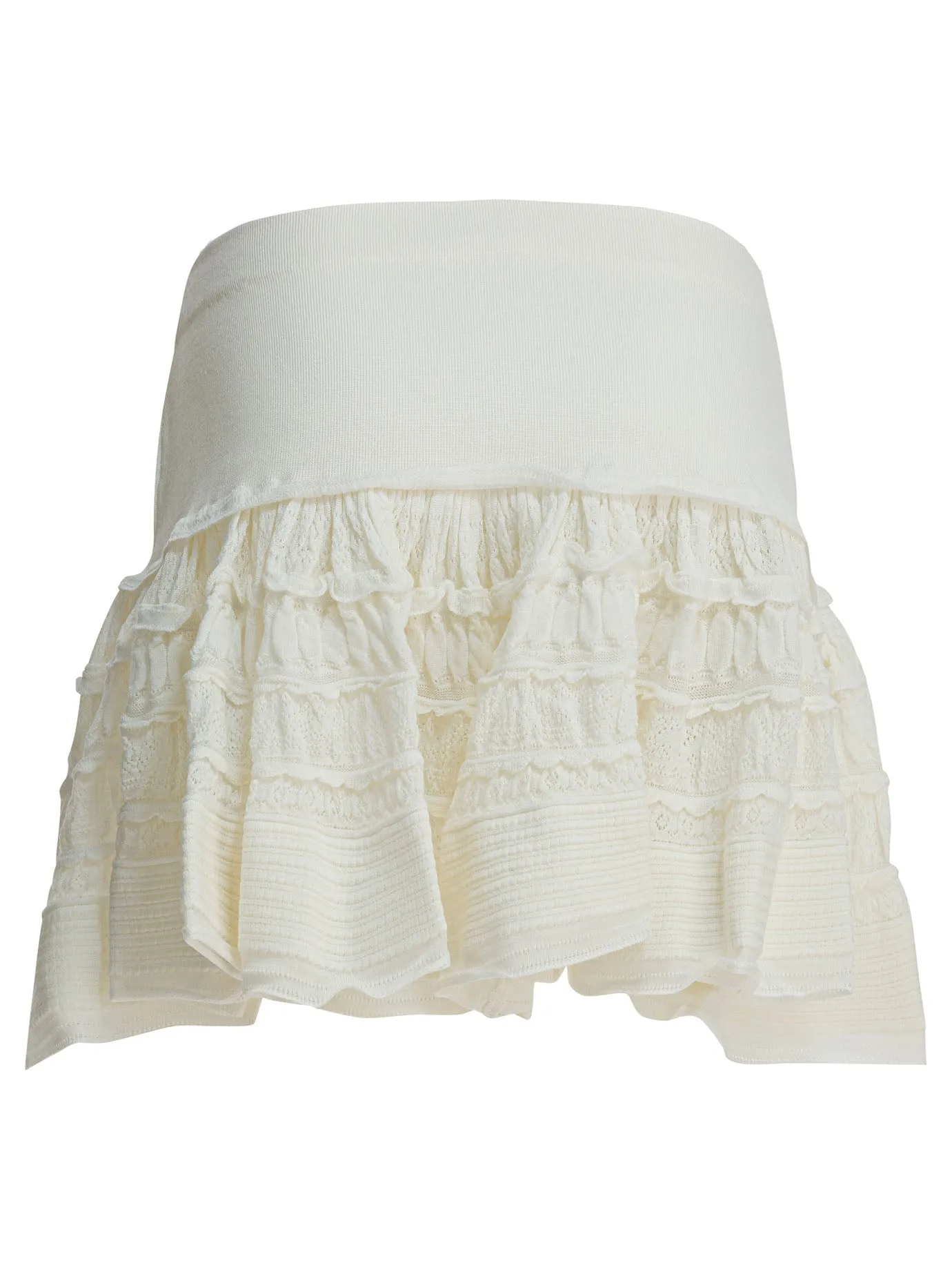 Miniskirt With Ruffles Skirts White sold by Wanan Luxury product image thumbnail 2