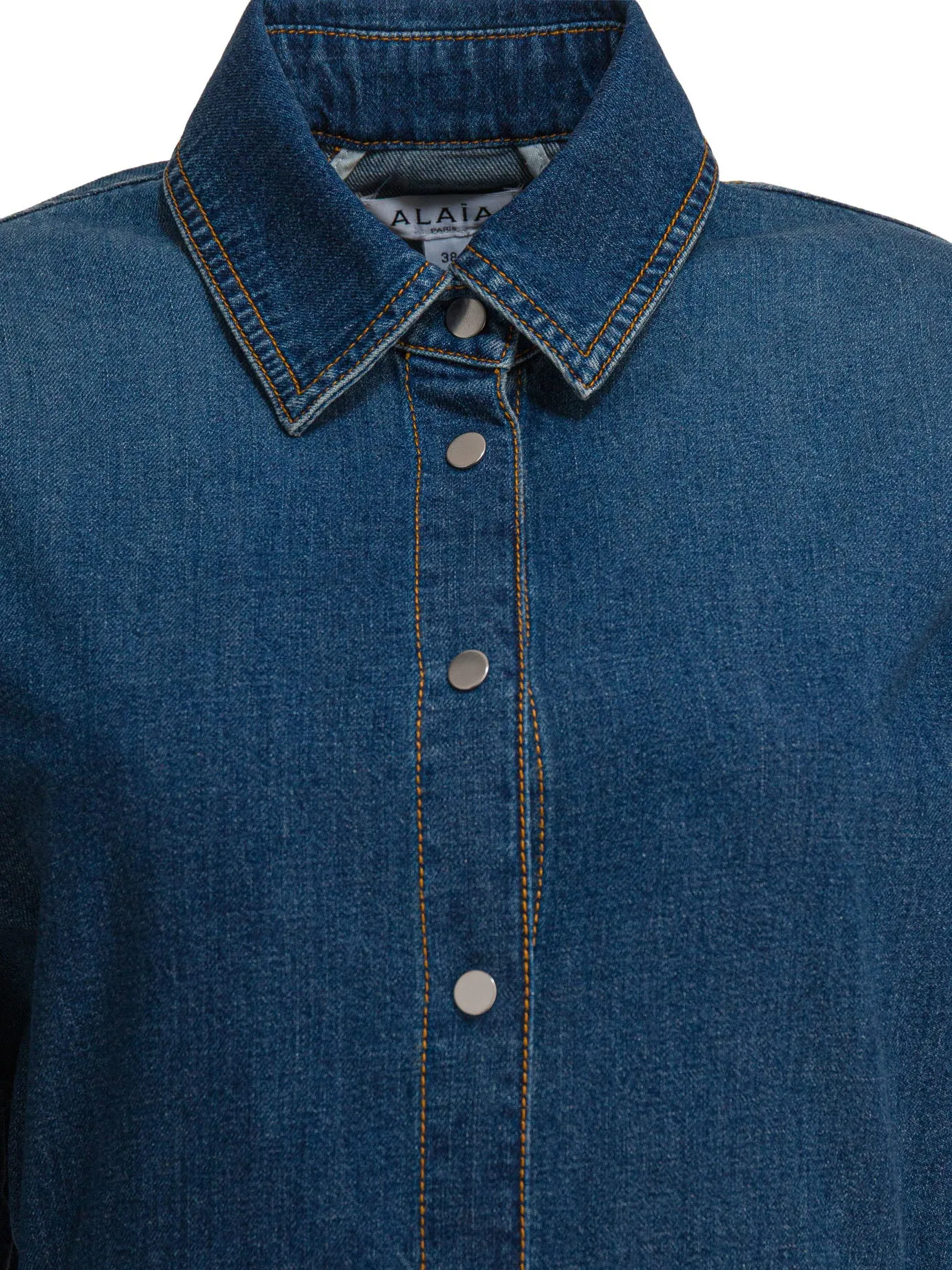 Denim Shirt Shirts Blue sold by Wanan Luxury product image thumbnail 3