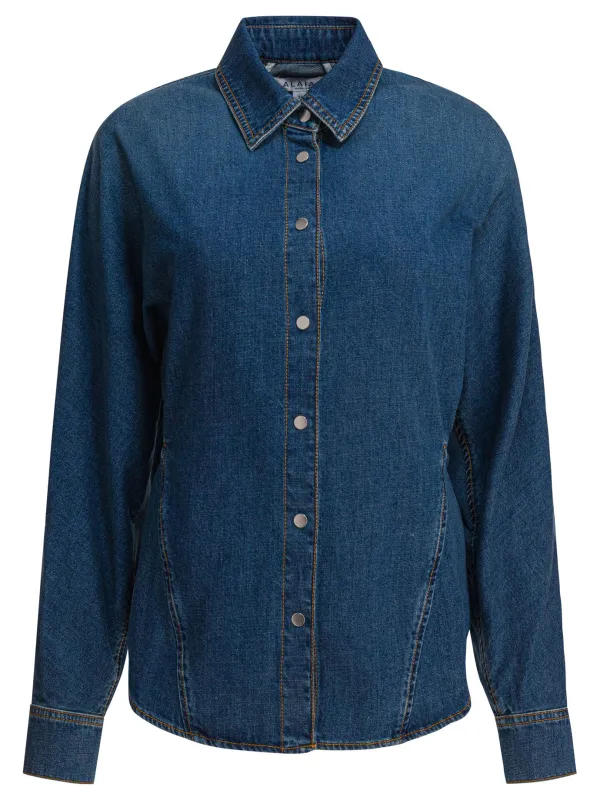 Denim Shirt Shirts Blue made by Alaia