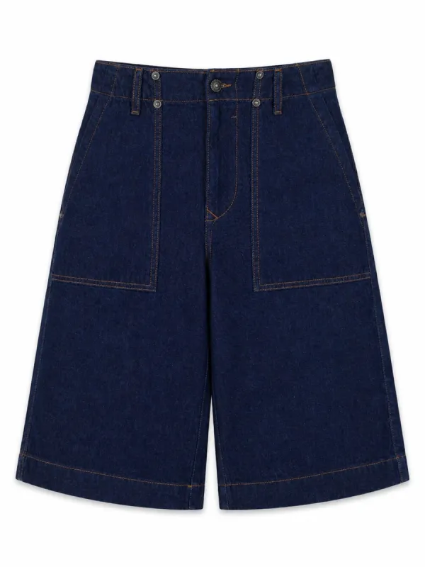 Shorts In Denim Di Cotone made by Versace