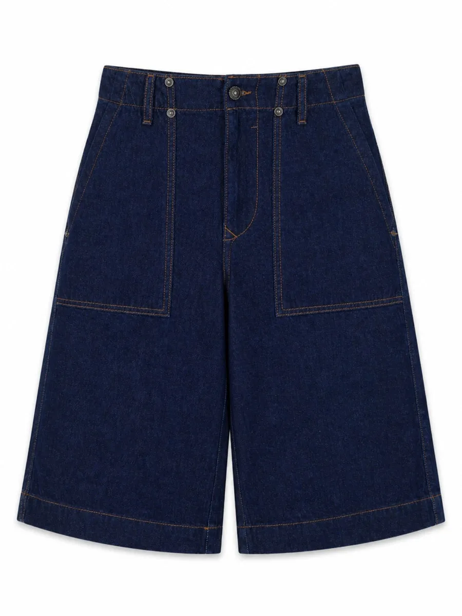 Shorts In Denim Di Cotone sold by Wanan Luxury