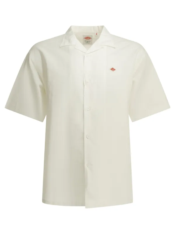 Casual Cotton Linen Shirt Shirts White made by Danton