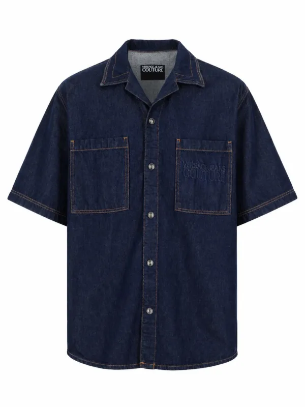 Camicia In Denim Con Logo made by Versace