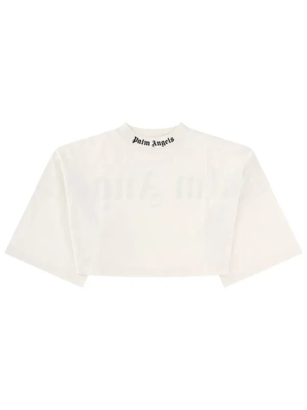 T-Shirt Crop Con Logo made by Palm Angels