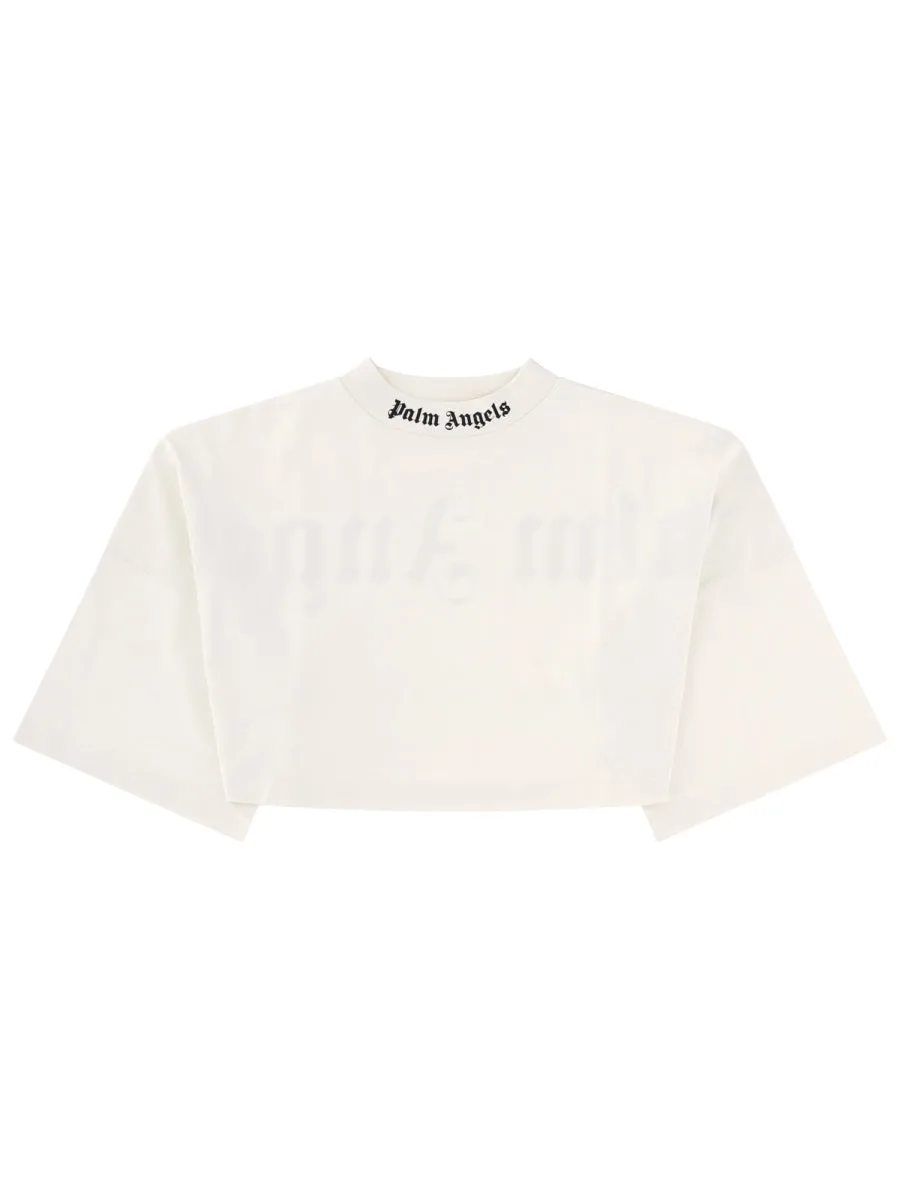 T-Shirt Crop Con Logo sold by Wanan Luxury