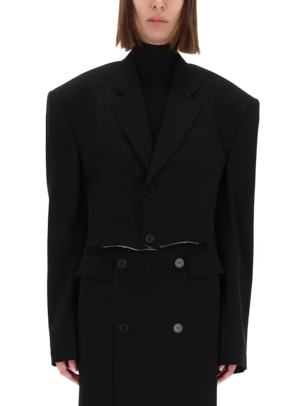 Single Breasted Cut Off Jacket made by Balenciaga