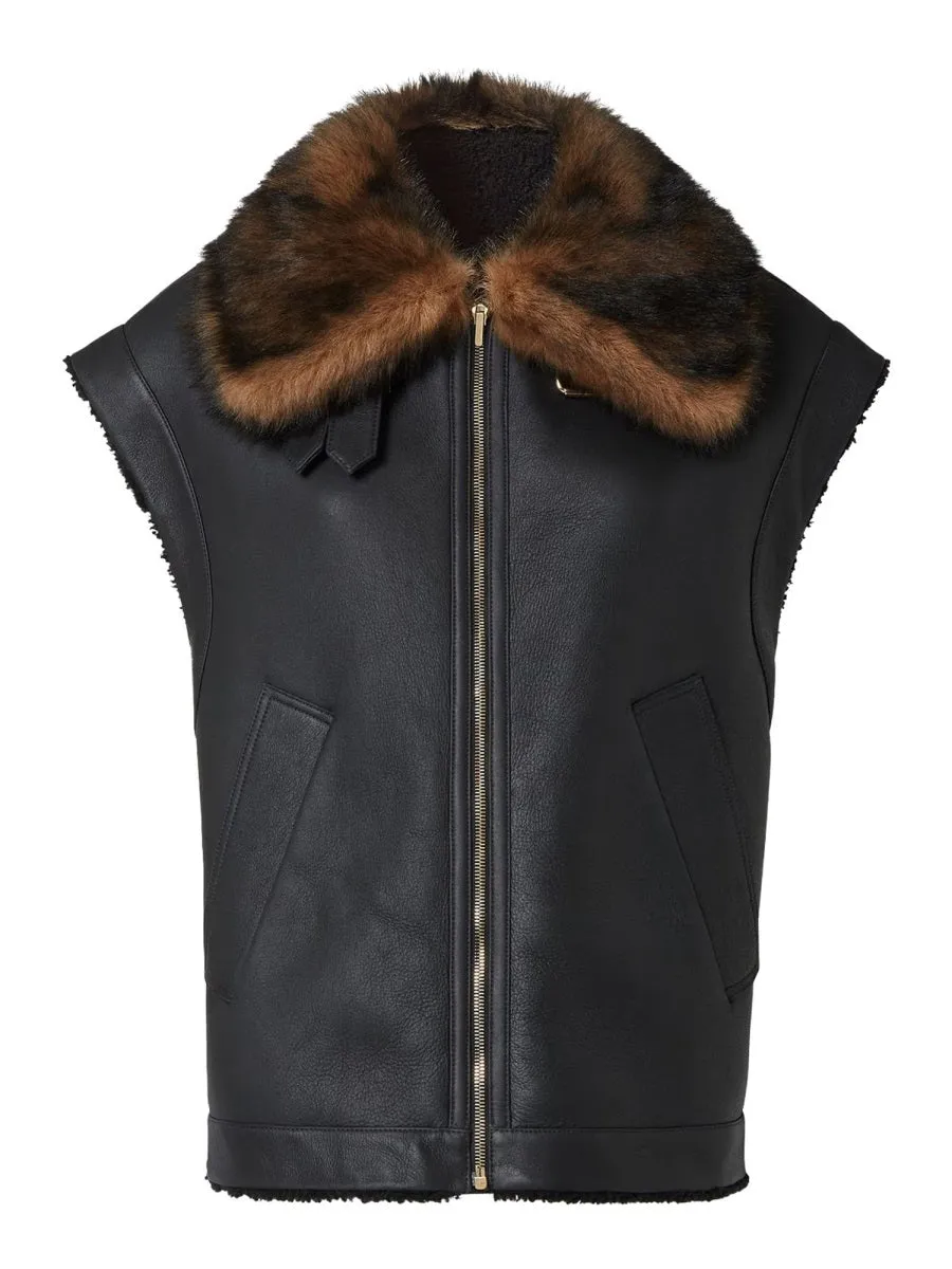 Sheepskin Fur Vest sold by Wanan Luxury
