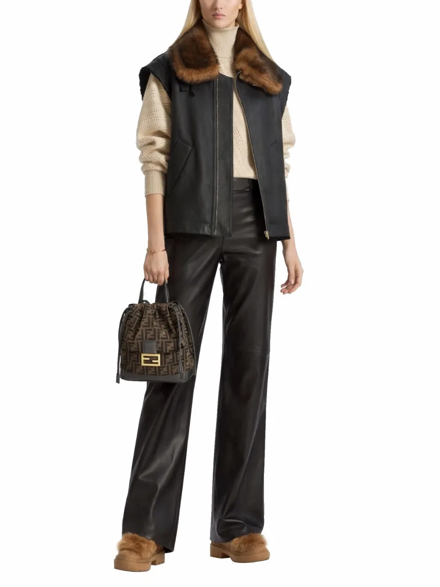 Sheepskin Fur Vest sold by Wanan Luxury product image thumbnail 2