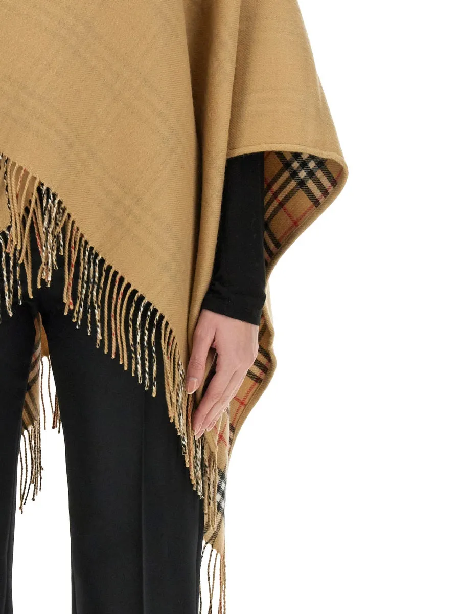 Reversible Check Wool Cape sold by Wanan Luxury product image thumbnail 3