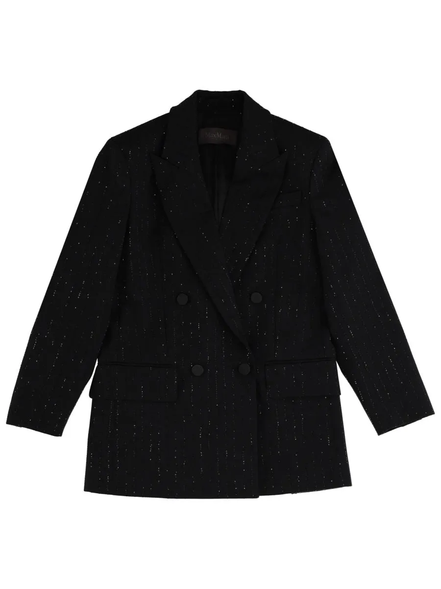 Double-Breasted Jacket With Rhinestone Details sold by Wanan Luxury