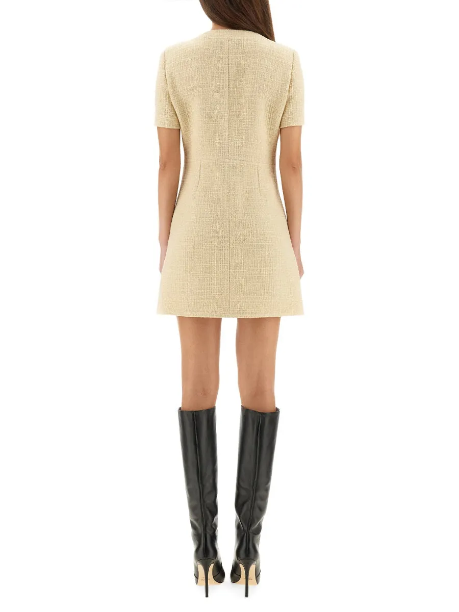 Textured Wool Tweed Dress sold by Wanan Luxury product image thumbnail 3