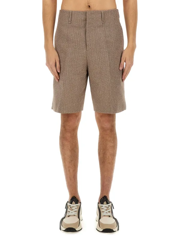 Jacquard Bermuda Shorts made by Fendi