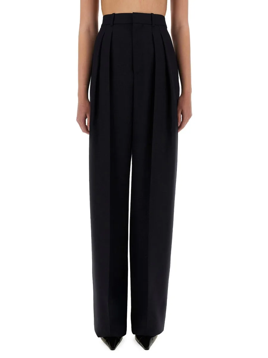 Wide-Leg Pants In Grain De Poudre sold by Wanan Luxury