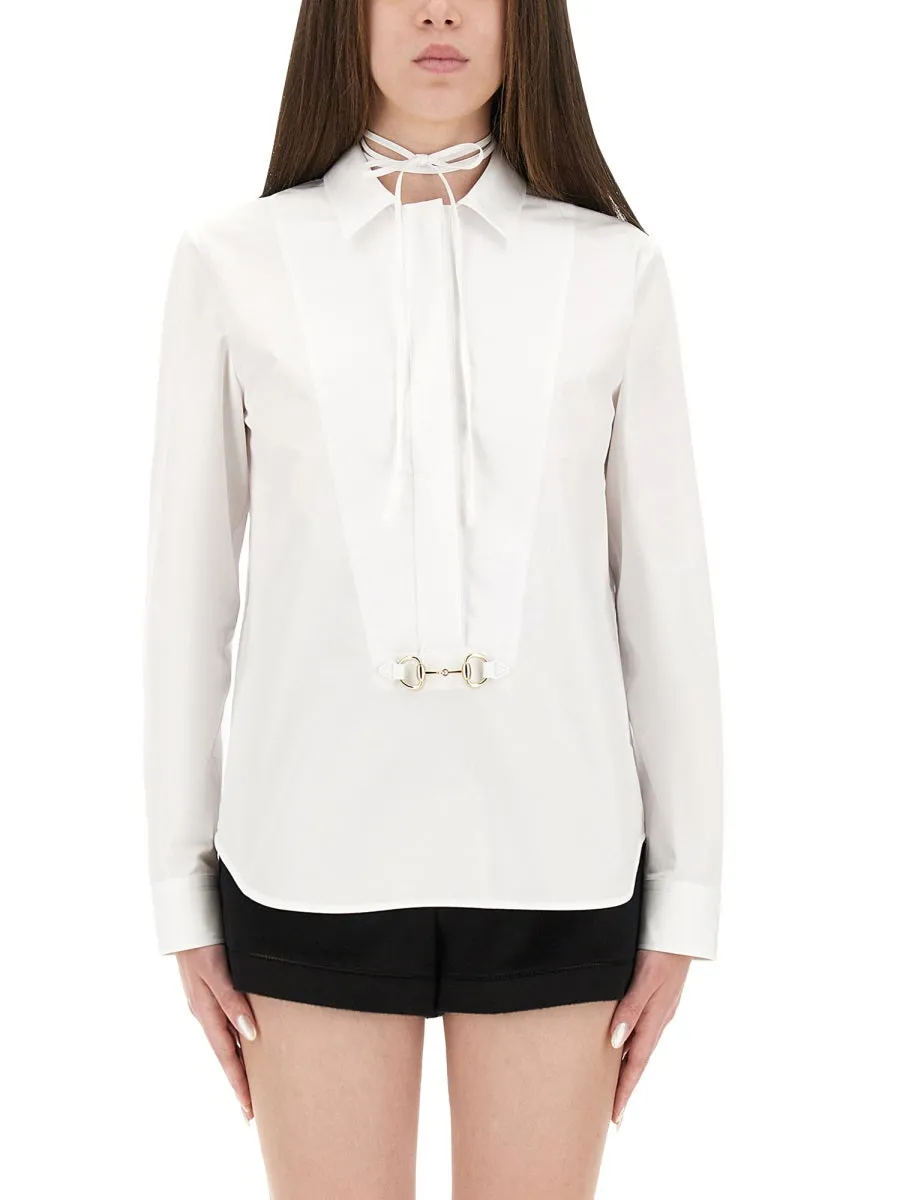 Cotton Poplin Shirt With Clamp sold by Wanan Luxury