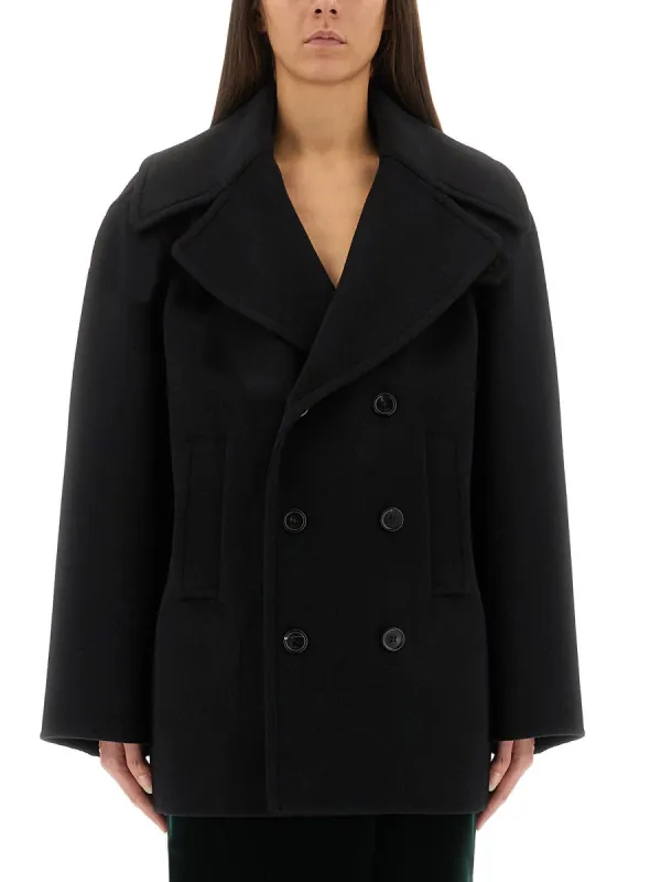 Double-Breasted Wool Caban made by Yves Saint Laurent