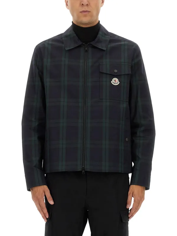 Checked Cotton Gabarine Shirt Jacket made by Moncler