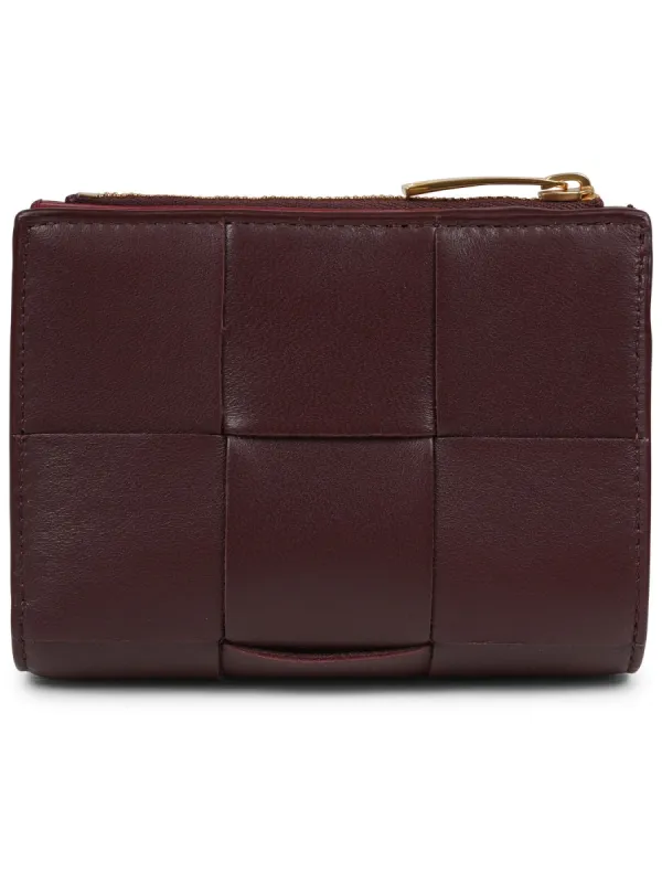 Bi-Fold Wallet With Zipper Small made by Bottega Veneta