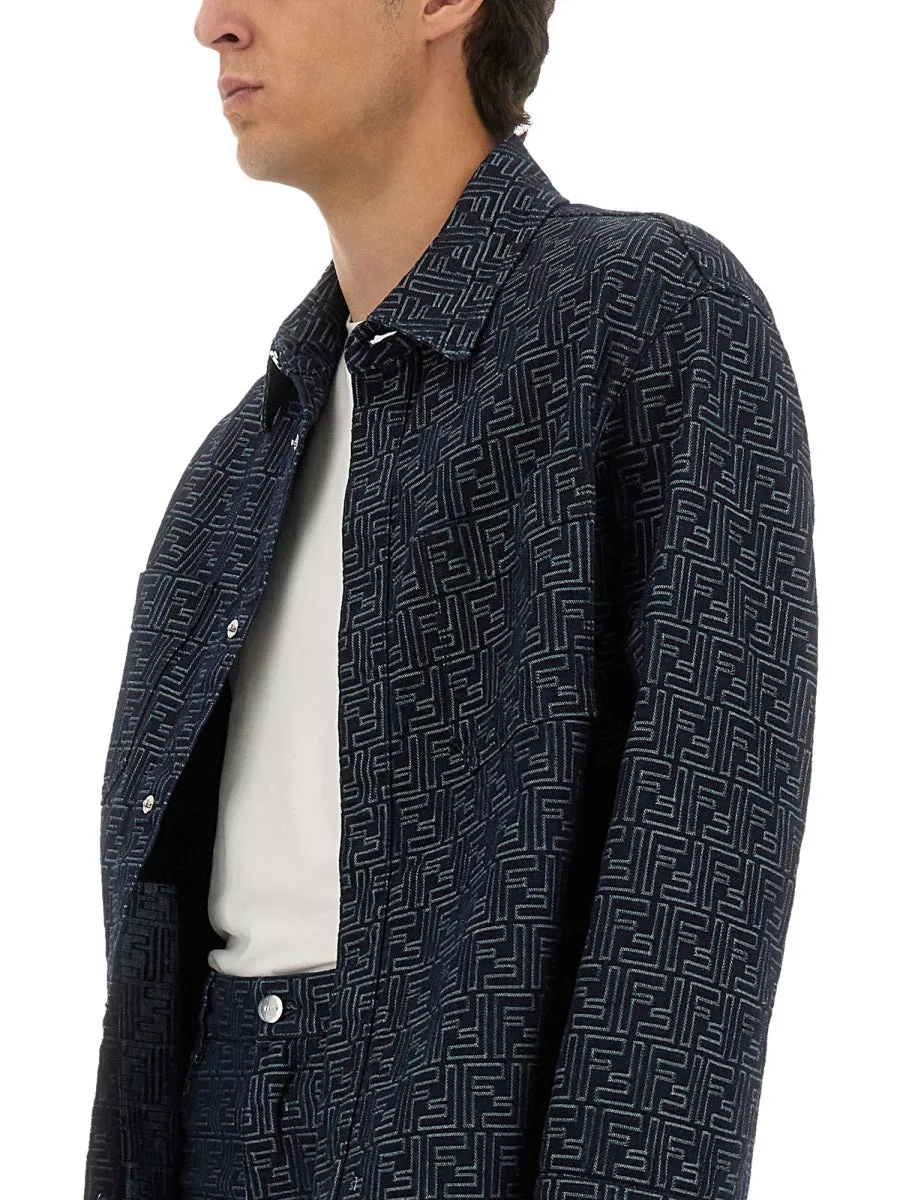 Ff Jacquard Denim Shirt sold by Wanan Luxury product image thumbnail 4