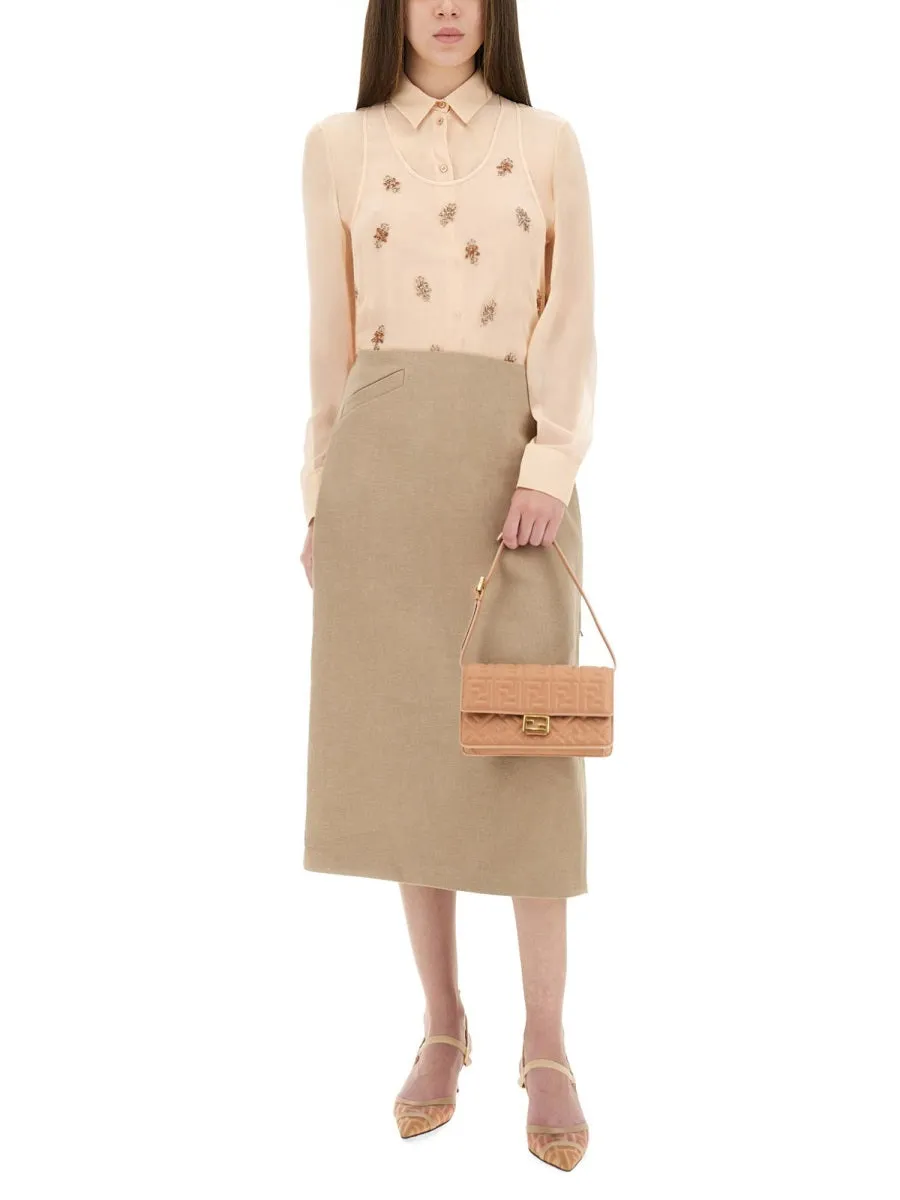 Waxed Linen Skirt sold by Wanan Luxury product image thumbnail 2