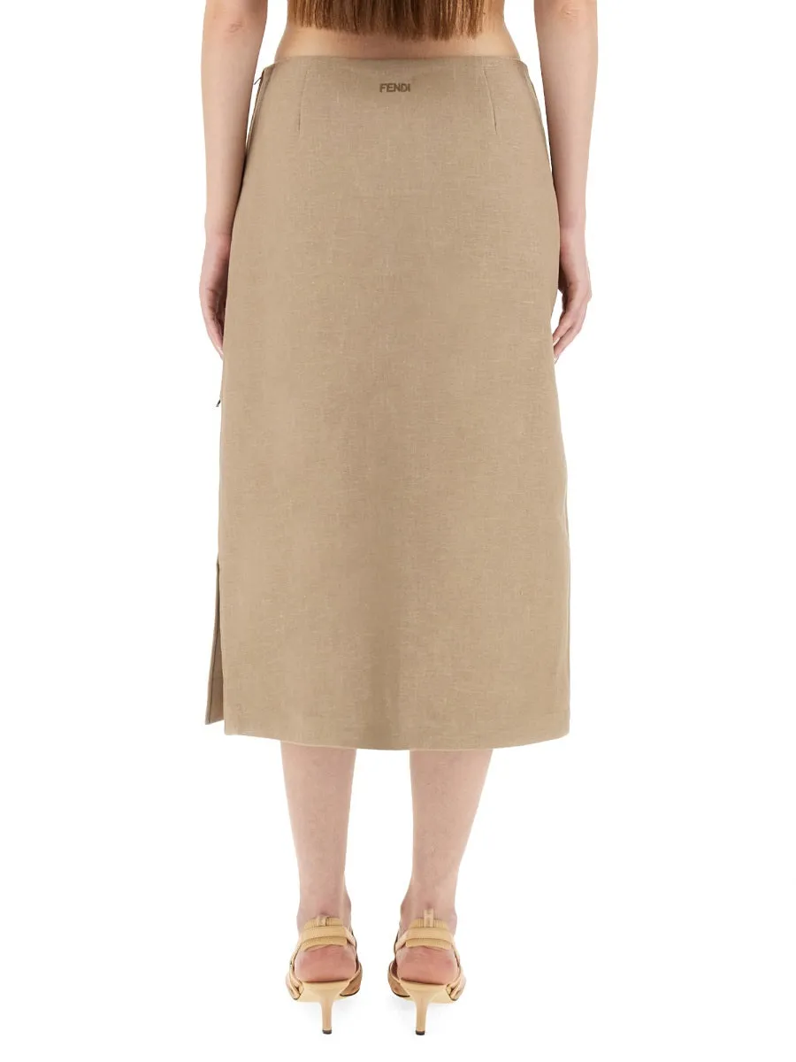 Waxed Linen Skirt sold by Wanan Luxury product image thumbnail 3