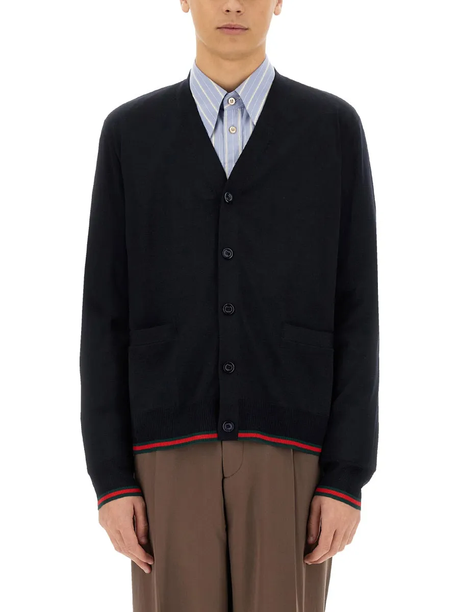 Knitted Wool Cardigan With Web Pattern sold by Wanan Luxury