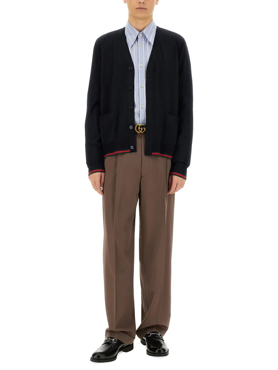Knitted Wool Cardigan With Web Pattern sold by Wanan Luxury product image thumbnail 2