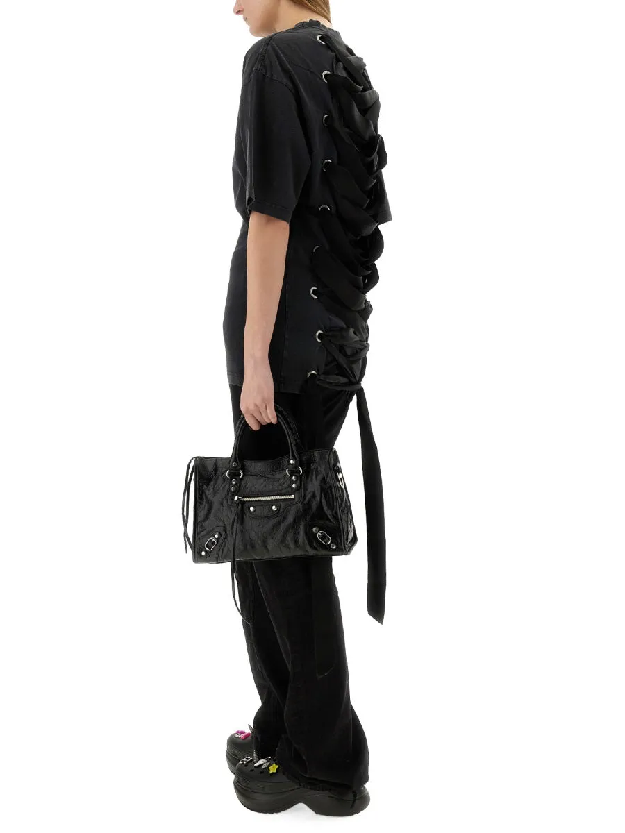 "Lace-Up" T-Shirt sold by Wanan Luxury product image thumbnail 2