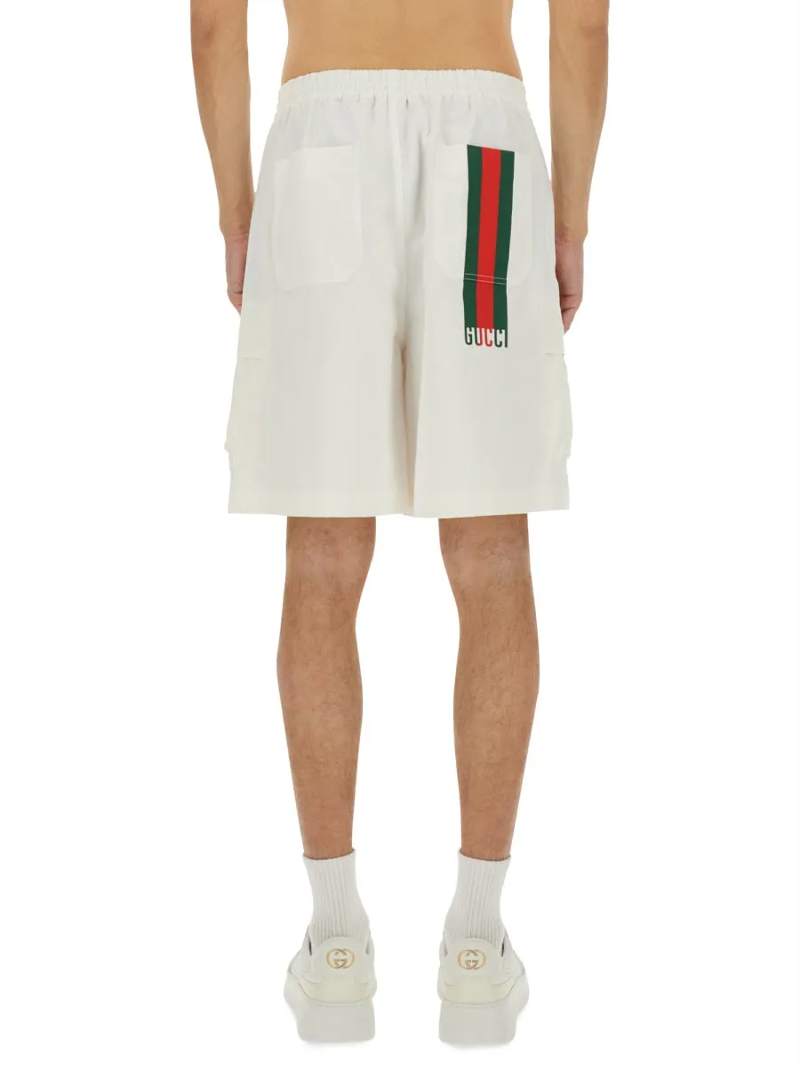 Cotton "Web" Shorts sold by Wanan Luxury product image thumbnail 3