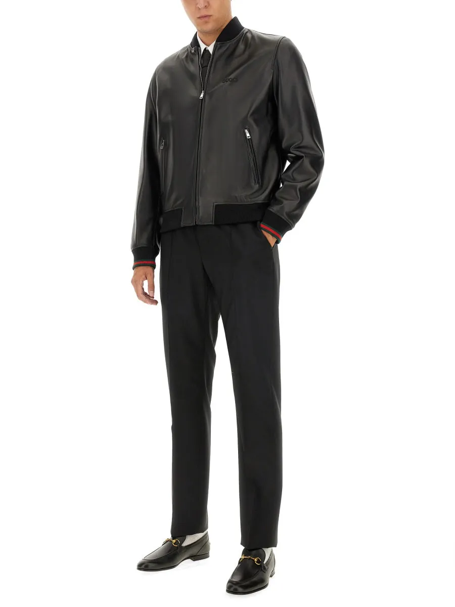 Leather Bomber Jacket sold by Wanan Luxury product image thumbnail 2