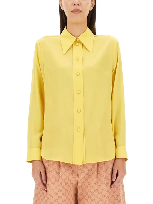 Crepe De Chine And Silk Shirt made by Gucci
