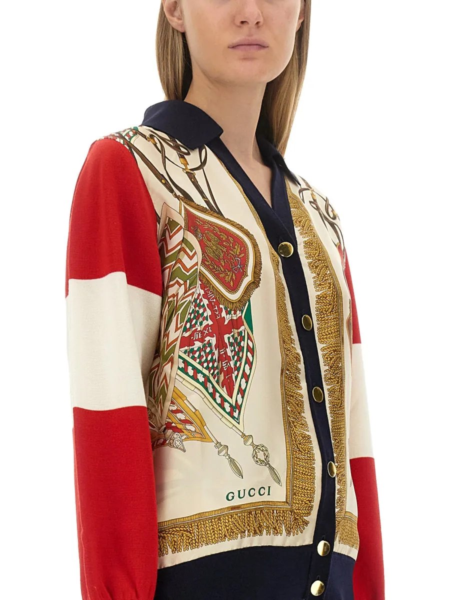 Extra Fine Wool Cardigan With Print sold by Wanan Luxury product image thumbnail 4