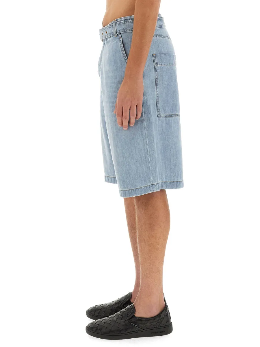 Denim Bermuda Shorts sold by Wanan Luxury product image thumbnail 3