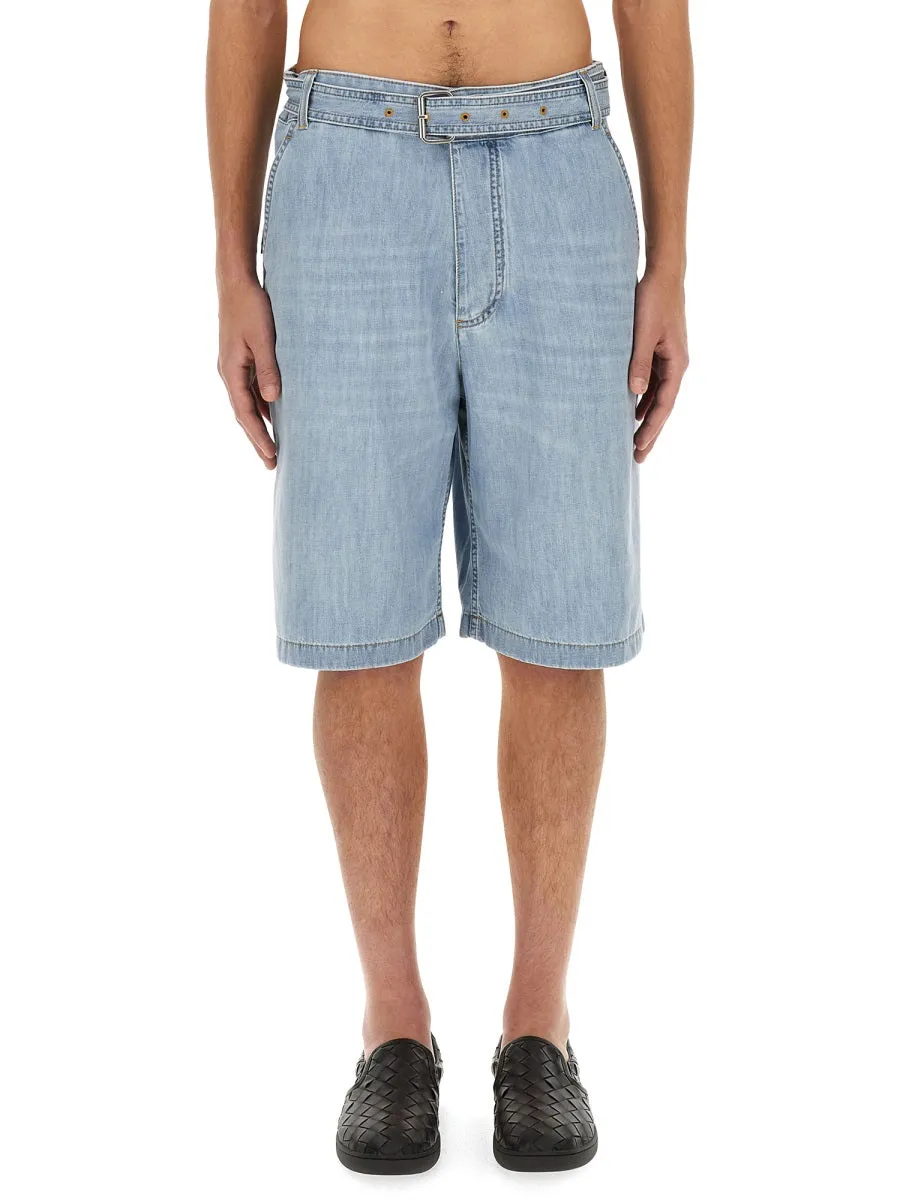 Denim Bermuda Shorts sold by Wanan Luxury