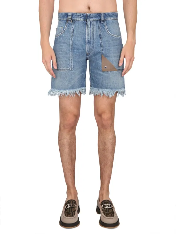 Denim Bermuda Shorts made by Fendi