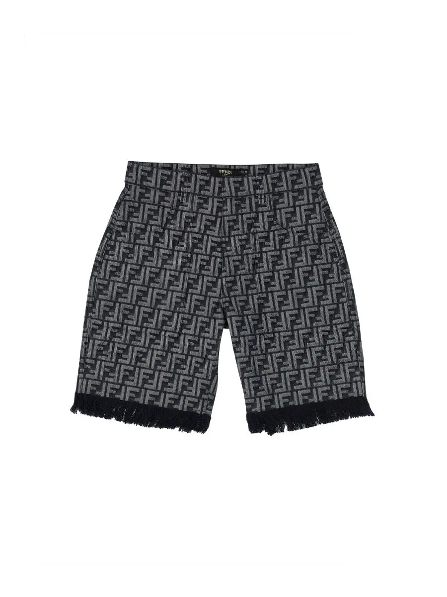 Ff Denim Bermuda Shorts sold by Wanan Luxury